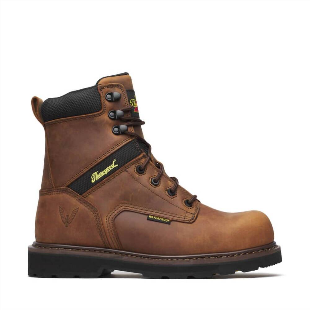 NEW THOROGOOD men's jobsite series 8″ waterproof safety toe boots in crazy horse